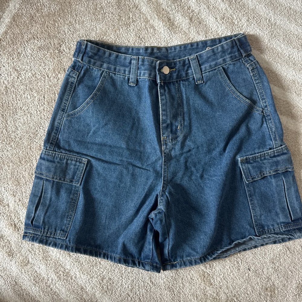 Denim Cargo Shorts